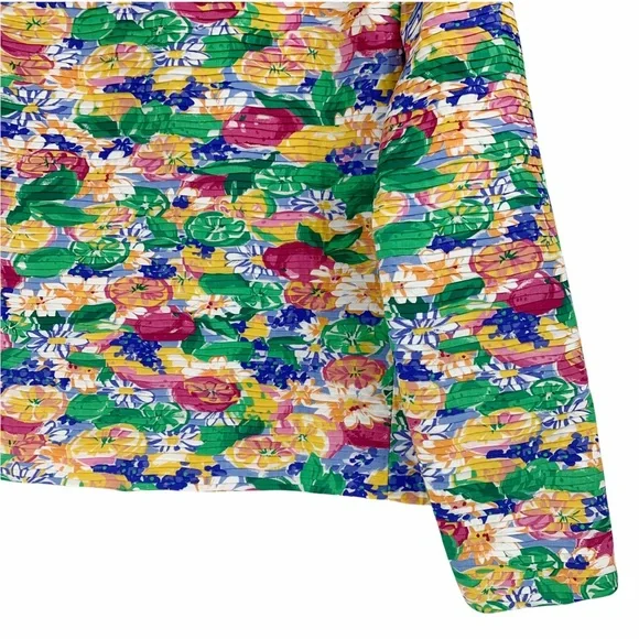 Vintage Margaret Smith Bright and Bold Floral Blazer, Made in the USA - Picture 9 of 12